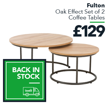 Fulton Oak Effect Set of 2 Coffee Tables